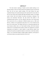 NGHIÊN cứu bán NGHIỆM về VIỆC GIẢNG dạy 2 dấu HIệU DIễN NGÔN OH và WELL