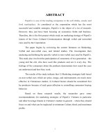 CHIẾN lược sử DỤNG NGÔN từ và PHI NGÔN từ TRONG TIẾP THỊ của PEPSICO VIỆT NAM một NGHIÊN cứu GIAO TIẾP GIAO văn hóa