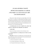 Xây dựng mô hình lý thuyết để phân tích ảnh hưởng của tiến bộ công nghệ và các yếu tố sản xuất đến tăng trưởng kinh tế