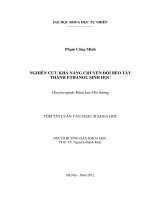 Nghiên cứu khả năng chuyển đổi bèo tây thành cồn sinh học