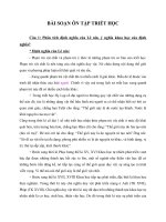 ÔN THI CAO HỌC MÔN TRIẾT HOÀN CHỈNH