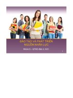 Đồ án đào tạo và phát triển nguồn nhân lực