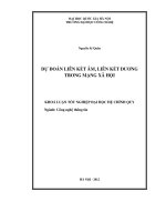 Dự đoán liên kết âm liên kết dương trong mạng xã hội