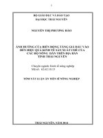 tóm tắt luấn án tiến sĩ ảnh hưởng của biến động tăng giá đầu vào tới hiệu quả kinh tế sản xuất chè của các hộ nông dân trên địa bàn tỉnh thái nguyên