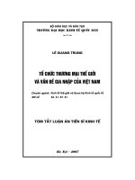 Tổ chức thương mại thế giới (WTO) và vấn đề gia nhập của việt nam
