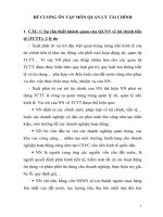 ĐỀ CƯƠNG ôn tập môn QUẢN lý tài CHÍNH