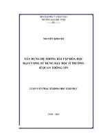 Xây dựng hệ thống bài tập hóa học đại cương sử dụng dạy học ở trường sĩ quan thông tin