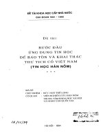 Bước đầu ứng dụng tin học để bảo tồn và khai thác thư tịch cổ việt nam