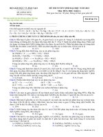 đề thi đại học môn hóa năm 2013