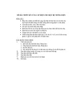 Thiết kế cung cấp điện cho một hệ thống điện