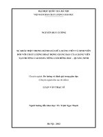 sự khác biệt trong đánh giá giữa giảng viên và sinh viên đối với chất lượng hoạt động giảng dạy của giảng viên tại trường cao đẳng nông lâm đông bắc, quảng ninh