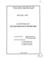 Kết quả nghiên cứu ở tỉnh Bình Định