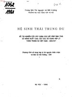 Nghiêm cứu xây dựng các mô hình sinh thái có năng suất cao, cải tạo, sử dụng hợp lý vùng trung dun Việt Nam