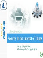 Tổng quan về security in the internet  of things