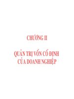 Quản trị vốn cố định của doanh nghiệp