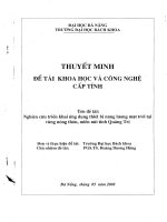 Nghiêm cứu triển khai ứng dụng thiết bị năng lượng mặt trời tại vùng nông thôn, miền núi tỉnh Quảng Trị