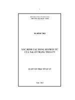 Xác định các hằng số phân tử của nali ở trạng thái 61∏