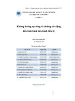 Khủng hoảng nợ công và tác động của nó đến thị trường tài chính tiền tệ