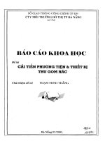 Các tiến phương tiện và thiết bị thu gom rác