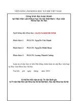 tóm tắt luân án tiến sĩ thể chế quản lý viên chức khoa học, công nghệ ở nước ta trong giai đoạn hiện nay