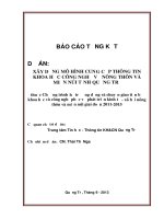 Xây dựng mô hình cung cấp thông tin khoa học công nghệ về nông thôn và miền núi tỉnh Quảng Trị