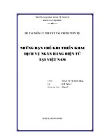 Những hạn chế khi triển khai dịch vụ ngân hàng điện tử tại việt nam