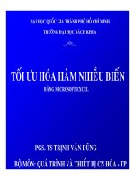 Ứng dụng tin học - Tối ưu hàm nhiều biến