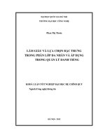 Làm giàu và lựa chọn đặc trưng trong phân lớp đa nhãn và áp dụng trong quản lý danh tiếng