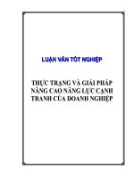 Thực trạng và giải pháp nâng cao năng lực cạnh tranh của doanh nghiệp hiện nay