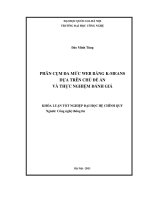 Phân cụm đa mức Web bằng thuật toán K-means dựa trên chủ đề ẩn và thực nghiệm đánh giá