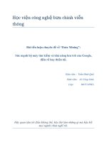 Sức mạnh bộ máy tìm kiếm và khả năng lưu trữ của Google, điên rồ hay thiên tài (Bài tiểu luận chuyên đề về “Data Mining):