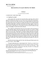 BÀI GIẢNG lý LUẬN CHUNG về THUẾ