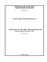 TRÌNH BÀY VỀ MÃ HÓA THEO ĐỊNH DANH (Indentity Based Encryption  IBE)