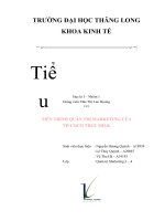 Tiểu luận quản trị Marketing Tiến trình quản trị Marketing của TH COCO TRUE MILK