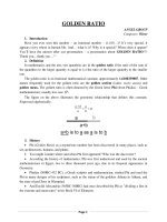 Ứng dụng tỉ số vàng trong giải toán