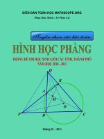 Các bài toán hình học phẳng qua các kì thi HSG năm 2010 2011