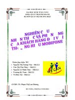 nghiên cứu nhận thức và phản ứng của khách hàng đối với thương hiệu mobiphone