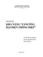 KHẢ NĂNG TẤNCÔNG ĐẠI DIỆN THÔNG ĐIỆP - Tiểu luận môn an ninh hệ thống thông tin