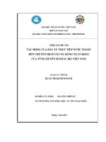 tác động của đầu tư trực tiếp nước ngoài đến chuyển dịch cơ cấu hàng xuất khẩu ở vùng duyên hải bắc bộ, việt nam