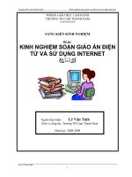 SKKN: KINH NGHIỆM SOẠN GIÁO ÁN ĐIỆN TỬ VÀ SỬ DỤNG INTERNET