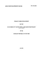 adb-ho chi minh city water supply and sanitation rehabilitation-completion report