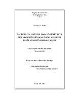 Tác dụng của luyện tập yoga lên huyết áp và một số chỉ tiêu liên quan ở bệnh nhân tăng huyết áp nguyên phát giai đoạn 1