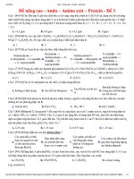 amin – amino axit – protein - đề 3