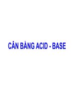 Cân bằng acid, bazo