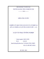 nghiên cứu khả năng sản xuất của tổ hợp lai giữa gà trống ai cập với gà mái f1 (hisex white x ai cập)