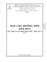 báo cáo thường niên 2011 công ty cổ phần thủy điện điện lực 3