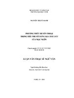 Phương thức huyền thoại trong tiểu thuyết sống đọa thác đày của mạc ngôn