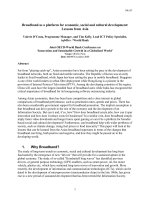 broadband as a platform for economic, social and cultural development - lessons from asia - bb as a platform, oecd, 19 nov