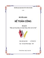 hiệu quả hoạt động của ngân hàng chính sách xã hội