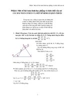 Một số bài toán hình học phẳng và tính chất của nó